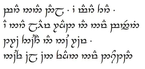 Tengwar standard mode