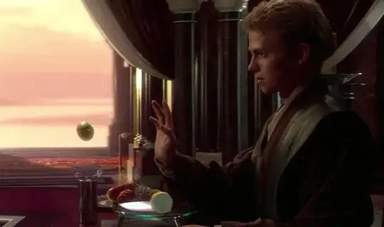 Anakin Force lifting an apple