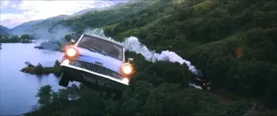 flying car lights on
