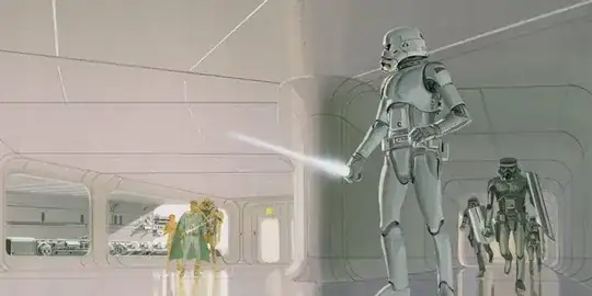 stormtrooper with lightsaber