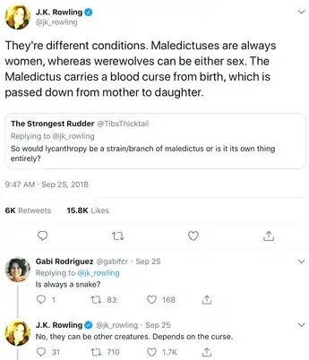No, they can be other creatures. Depends on the curse.