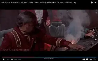 screen shot from Star Trek III The Search For Spock - The Enterprise's Encounter With The Klingon Bird Of Prey