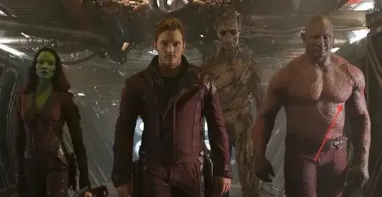 Drax with the Guardians