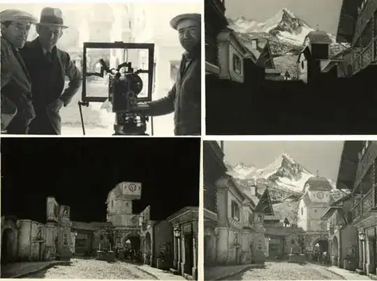 an early example of matte painting