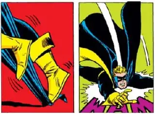 Character trips over cape and face plants