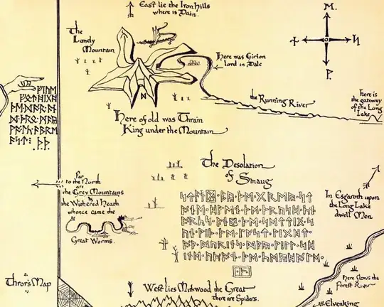 Thror's map from The Hobbit