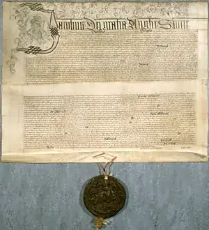 Document with attached seal