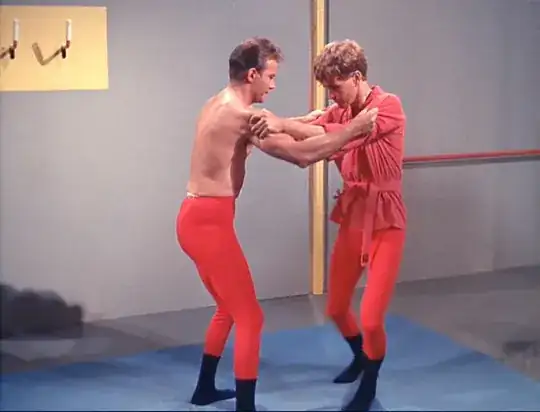 Captain Kirk practicing Judo