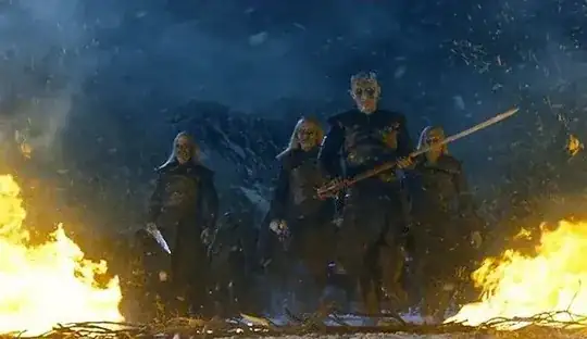 The Night King parts fire