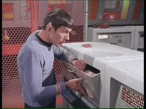 Spock 'reprograms' the computer'