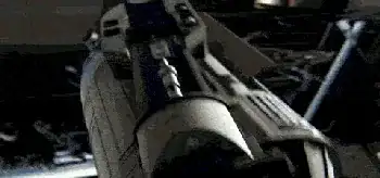 Gif showing R2-D2 activating his thrusters over an oil spill with two battle droids on it; he flies away lighting the oil on fire and lands safely outside of it. The battle droids slip in the oil and burn.