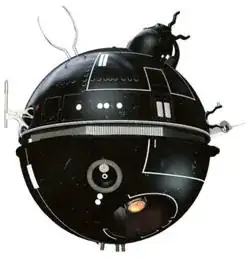 Art of the ITO interrogator droid a floating black sphere with various torture devices sticking out of it