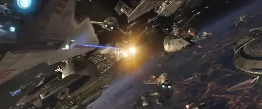 Laser blast from Ep 3 Star Destroyer