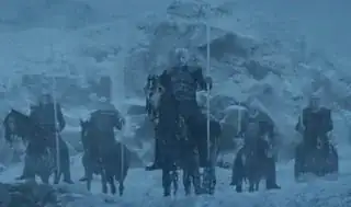 The White Walkers at the frozen lake