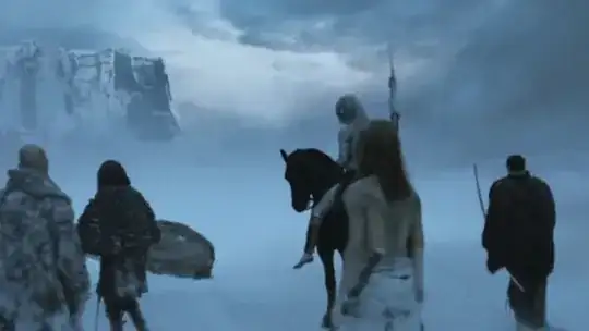 White Walker "looks" at Sam