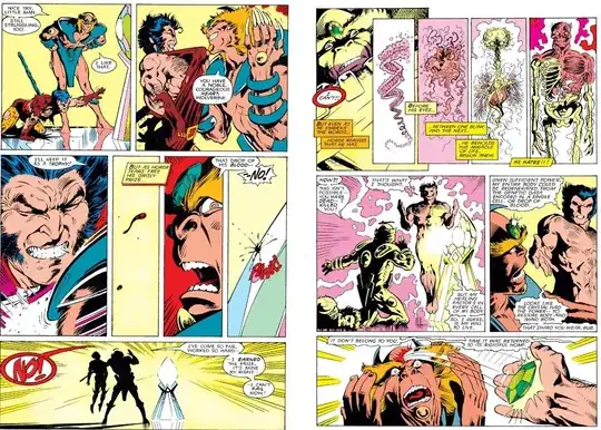 Wolverine regenerating from a single drop of blood