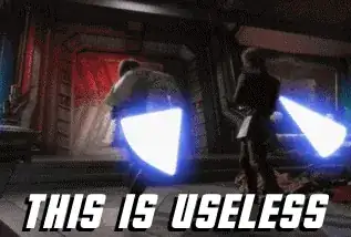 Useless lightsaber posturing