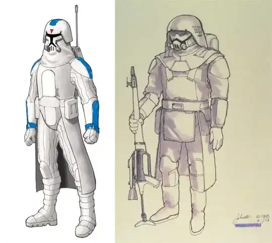 Snow trooper without embossed lines
