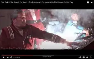 screen shot from Star Trek III The Search For Spock - The Enterprise's Encounter With The Klingon Bird Of Prey