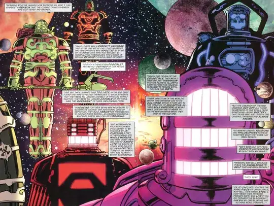 Page showing the Celestials creating races