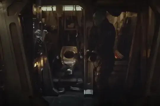 A vac tube on The Mandalorian's ship