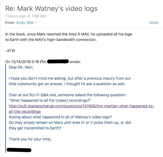 Andy Weir responds to my email stating that Mark uploaded his logs and transmitted them to Earth using the Ares 4 MAV.