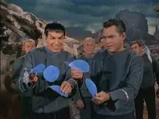 Blue shirts in "The Cage"