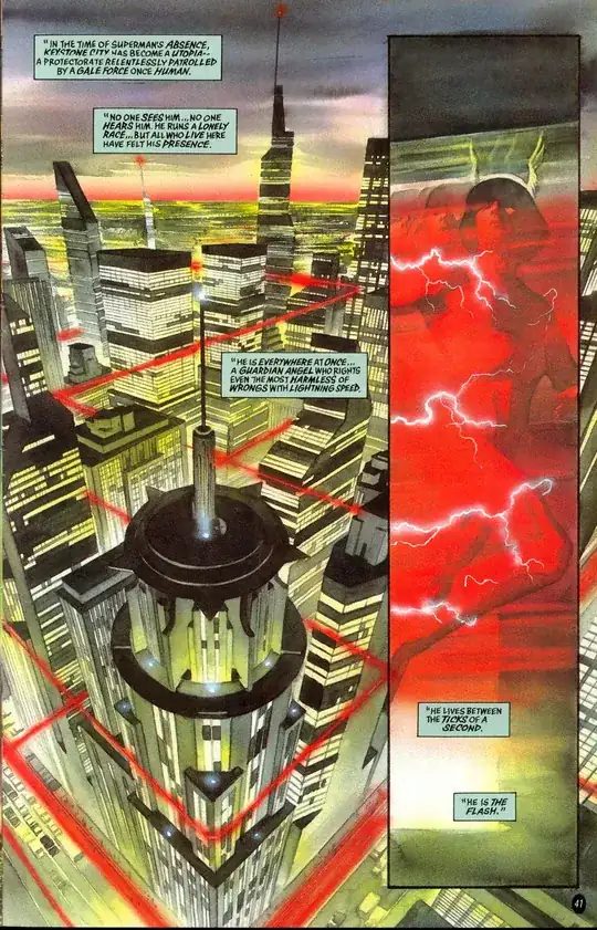 Kingdom Come, The Flash protects Keystone City at superspeed, non-stop
