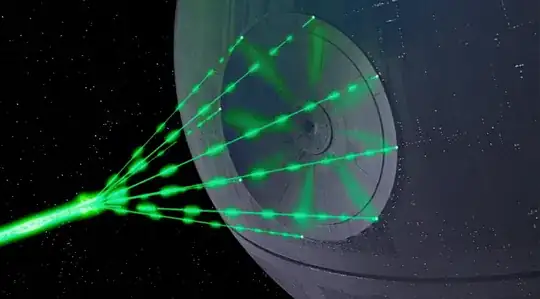 Death Star 1 firing superlaser