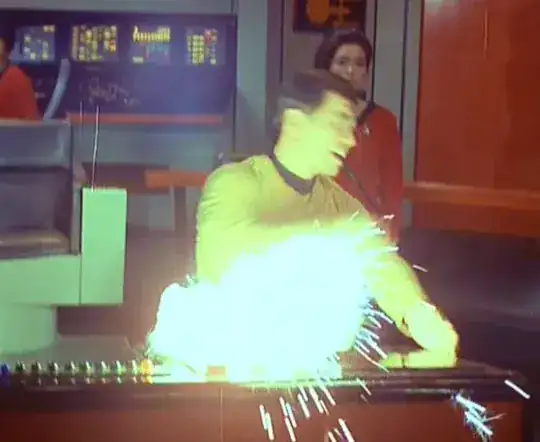 console exploding in Sulu's face