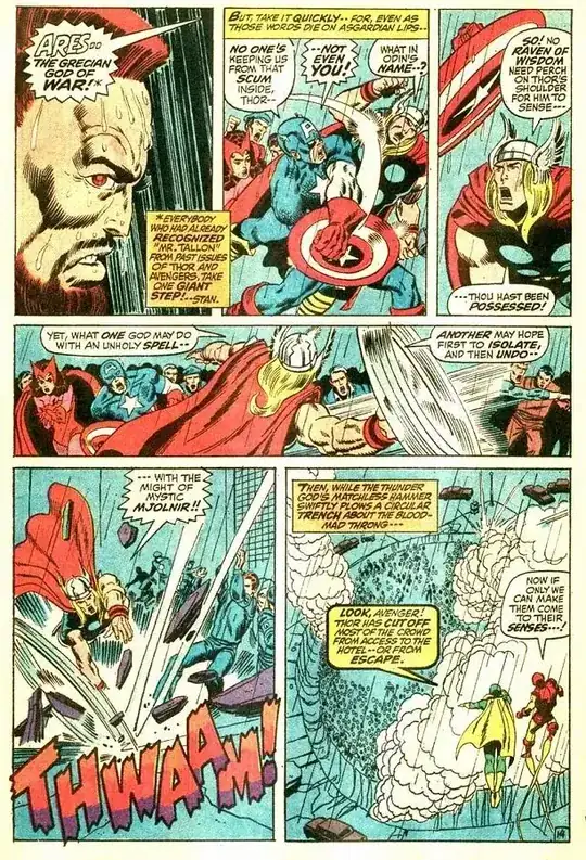 Thor creates the trench by spinning the hammer really fast into the ground
