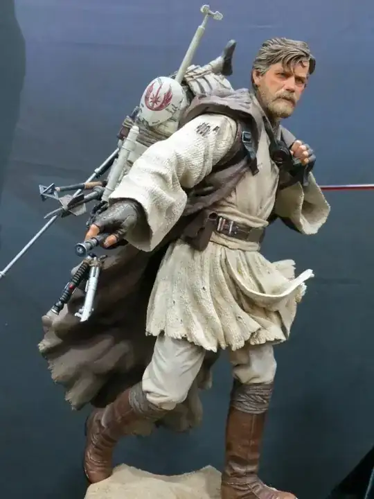 Statue of middle-aged Obi-Wan Kenobi
