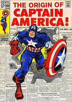 Captain America #109, January 1969. Cover art by Jack Kirby and Syd Shores.