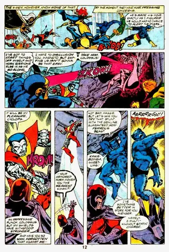 Excerpt of X-Men #112 where Magneto vs Colossus