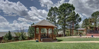 Gazebo at facility.