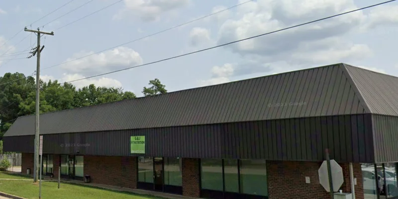 Facility exterior with signage.