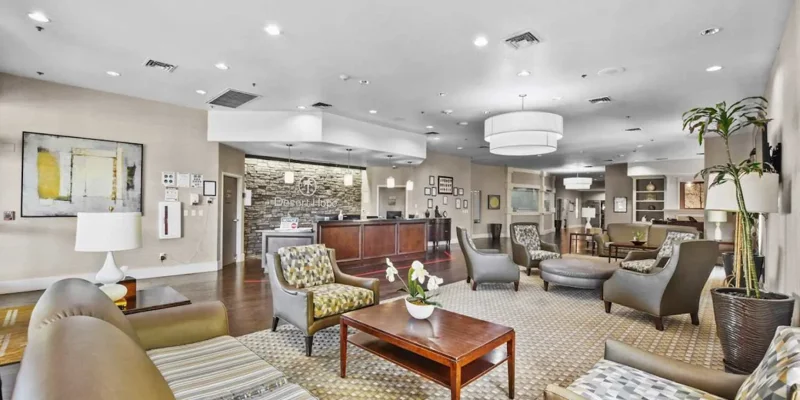 Elegant reception area with a seating arrangement
