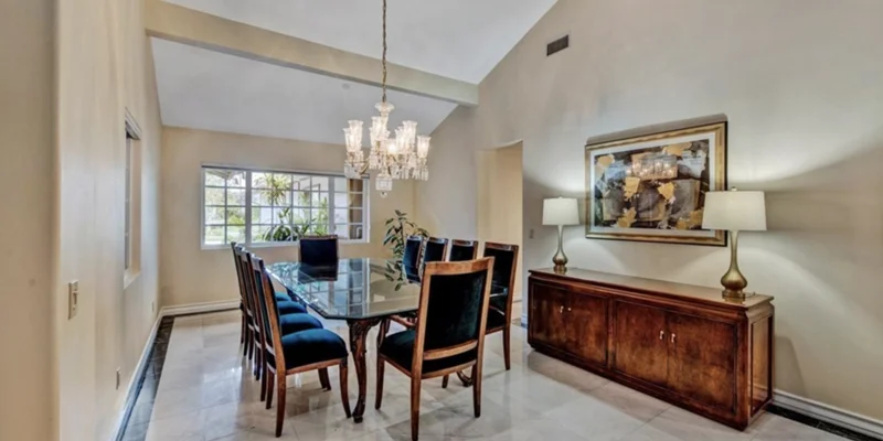 Dining area featuring a table and chairs.