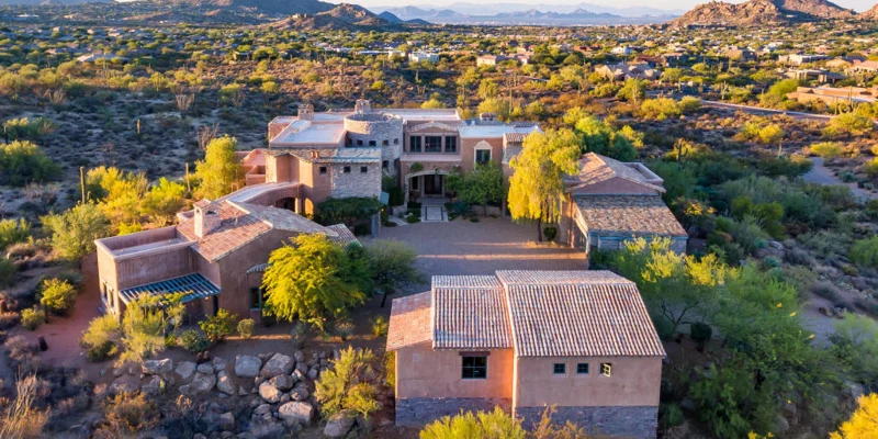 Aerial view of the rehab facility.