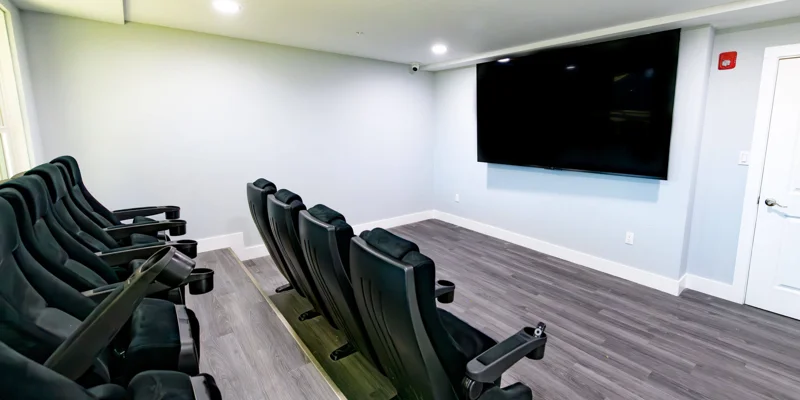 Boca Recovery Center Bloomington theater room