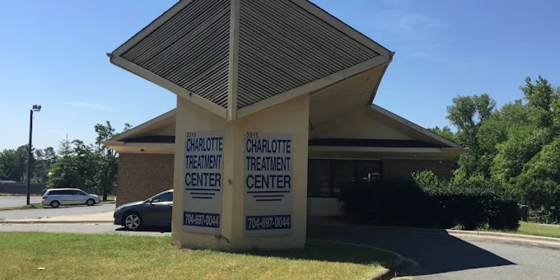 Charlotte Treatment Center's entrance with signage.