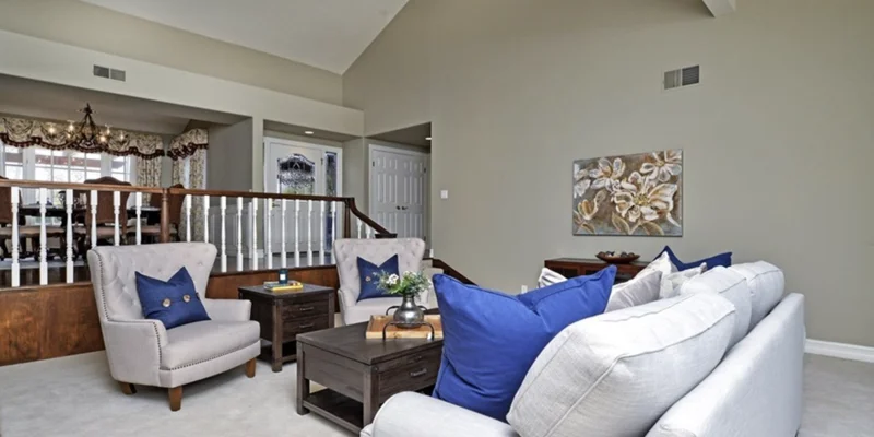 Living room with seating.