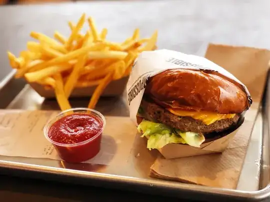 photo of an impossible burger)