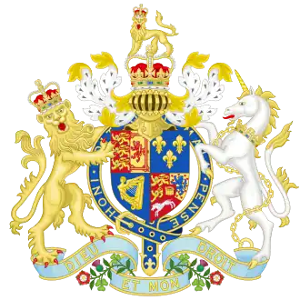 Coat of arms used from 1760 to 1801 as King of Great Britain