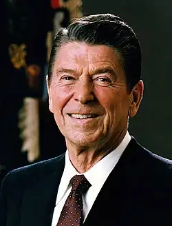 Photographic portrait of Ronald Reagan