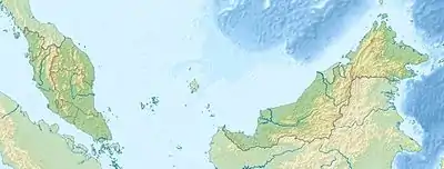 Relief map of Malaysia