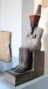 Sandstone statue of Mentuhotep II; 11th Dynasty, c. 2060β2009 BCE, Egyptian Museum, Cairo