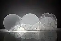 Microworld III, molten glass, cut engraving, 22 x 64 x 7&nbsp;cm, 2012