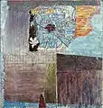 Rose Garded with Window II, 1978, Oil on canvas, 54 x 51&nbsp;cm.