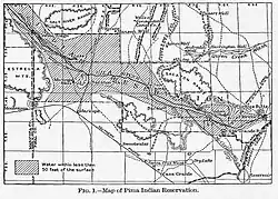 1904 map of what is now Gila River Indian Community